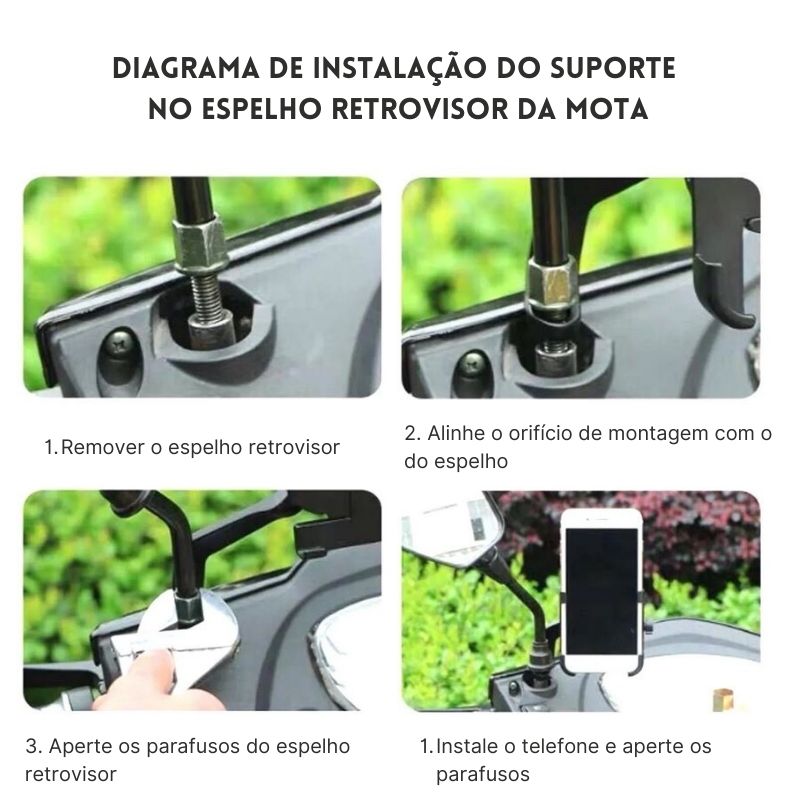 Suporte de Telemóvel para Mota - Carro Worten - Bala Store